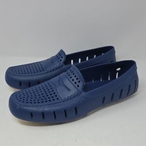 Floafers Navy Blue Perforated Men's Slip-On Loafers Water Shoes Size 12